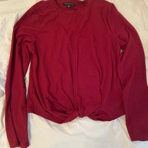 Red Long Sleeve Top - Haute Monde - Womens